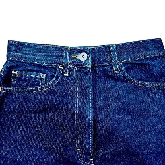 COS Denim Mini Skirt Raw Hem Size 4 NWT - Picture 3 of 9